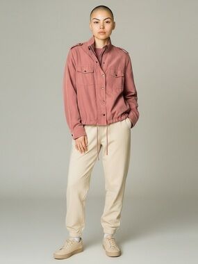 Medium.I.N.E Los Angeles Women's Utility Jacket in Pink Size Medium